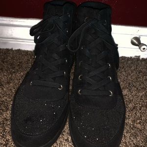 Guess black , high top shoes NEW